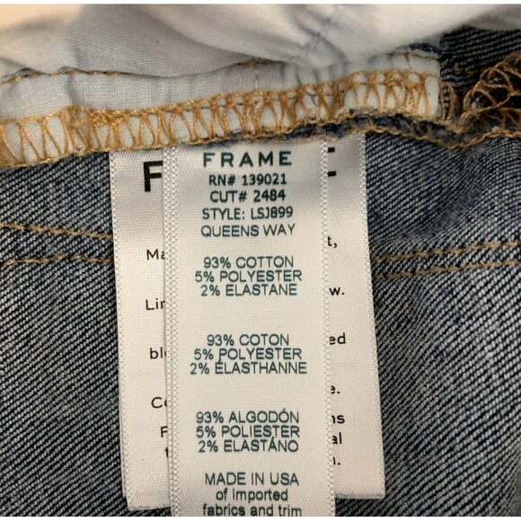 Frame Denim Women's size 25 Le Skinny de Jeanne Jeans Queens Way Dark Wash - Picture 11 of 11